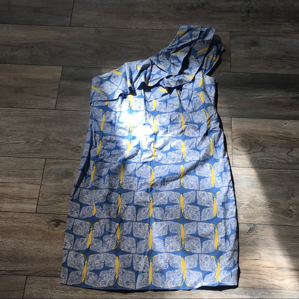 Lilly Pulitzer one shoulder butterfly print dress